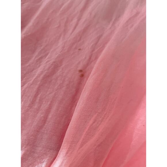 Oliphant Tiered Boho Maxi Skirt Pink Red Smocked Waist Size S - Picture 7 of 8